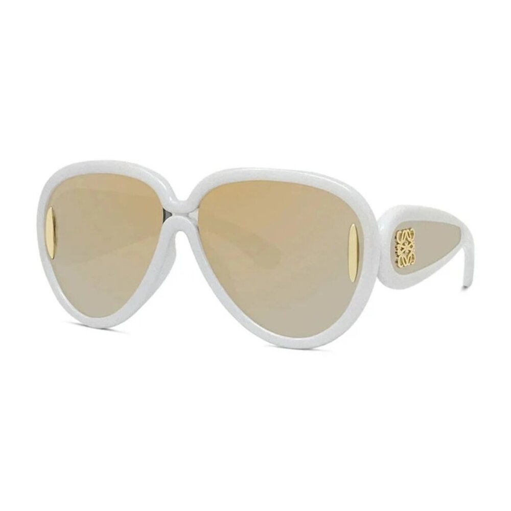 NEW LOEWE SUNGLASSES WHITE GREY WOMEN EYEWEAR LOEWE LW40132I 24C